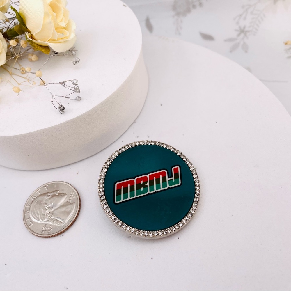 Marc by Marc Jacobs crystals MBMJ brooch &  pin sign